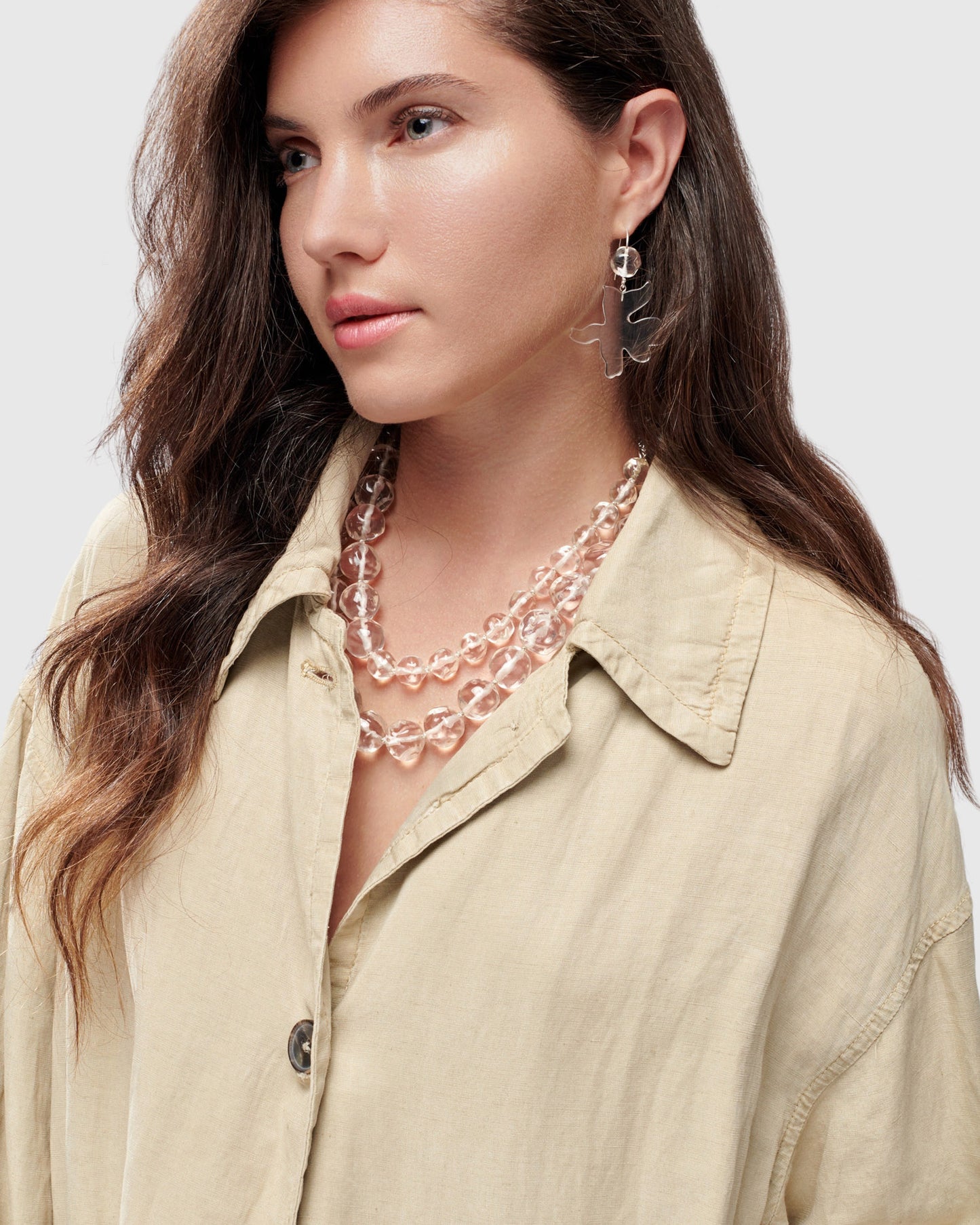 עגיל פלורה קריסטל