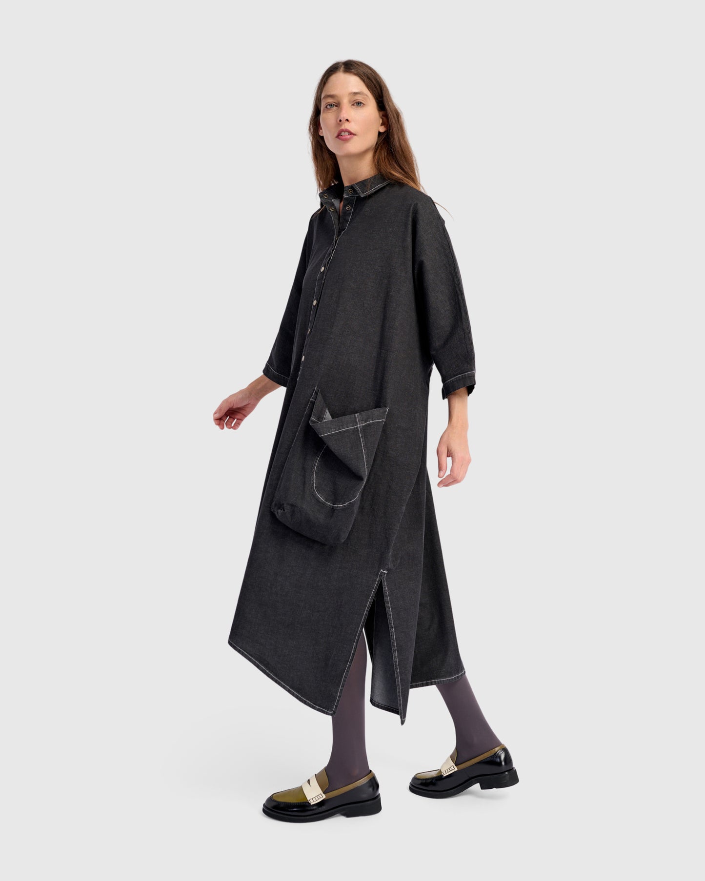 גלבייה חגיגה ג'ינס שחורה