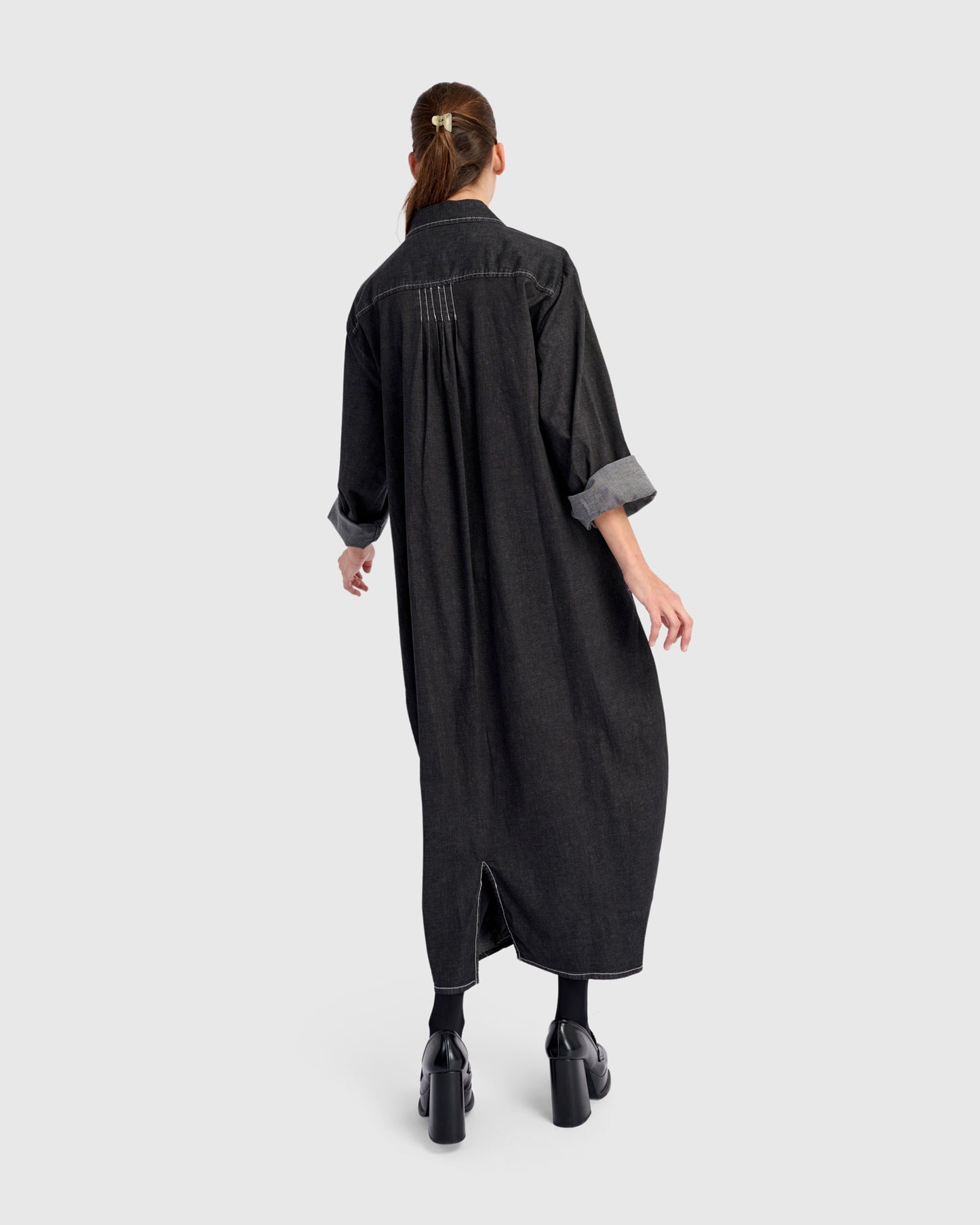 שמלה יוסף ג'ינס שחורה