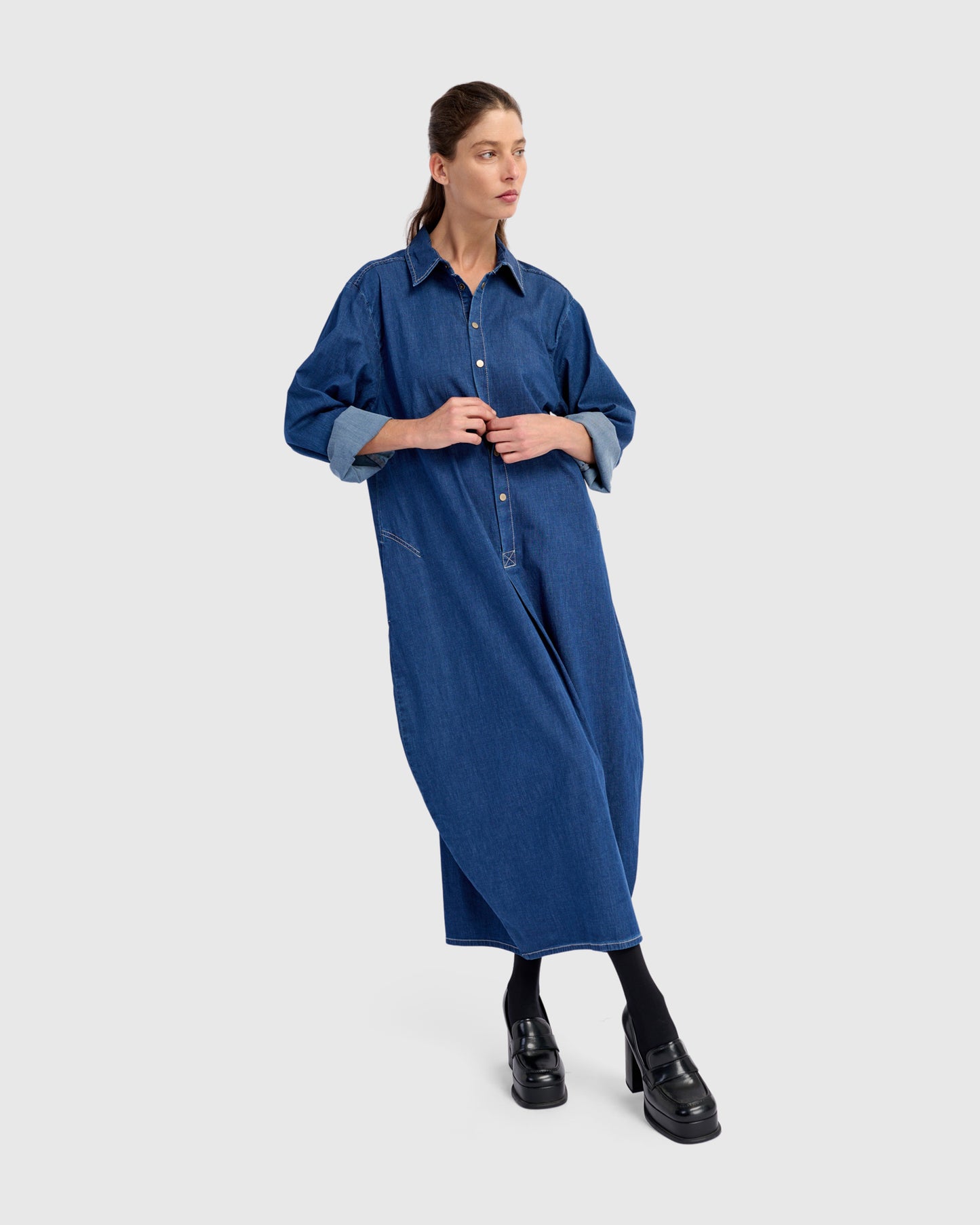 שמלה יוסף ג'ינס כחולה