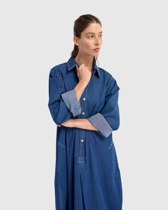 שמלה יוסף ג'ינס כחולה