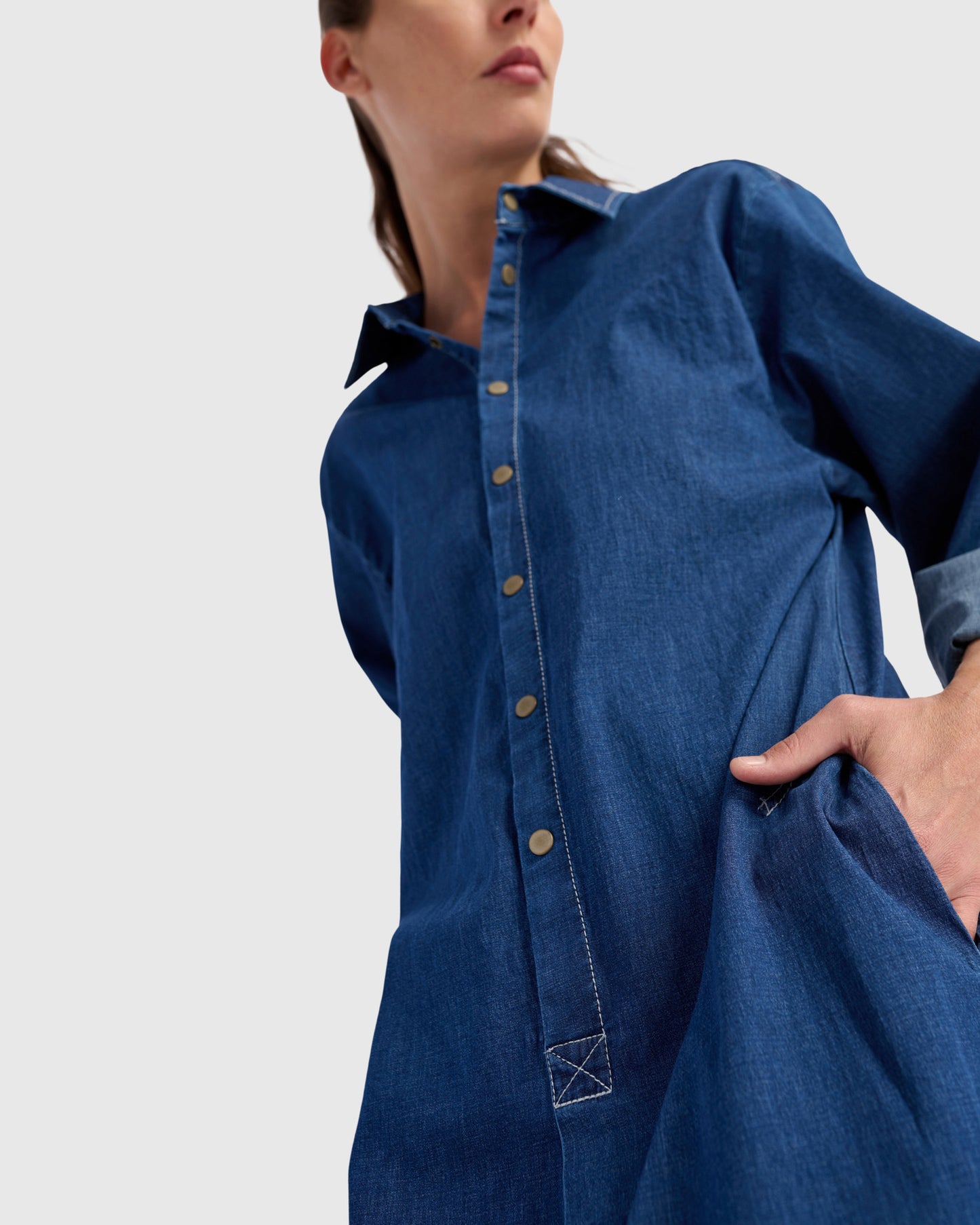 שמלה יוסף ג'ינס כחולה