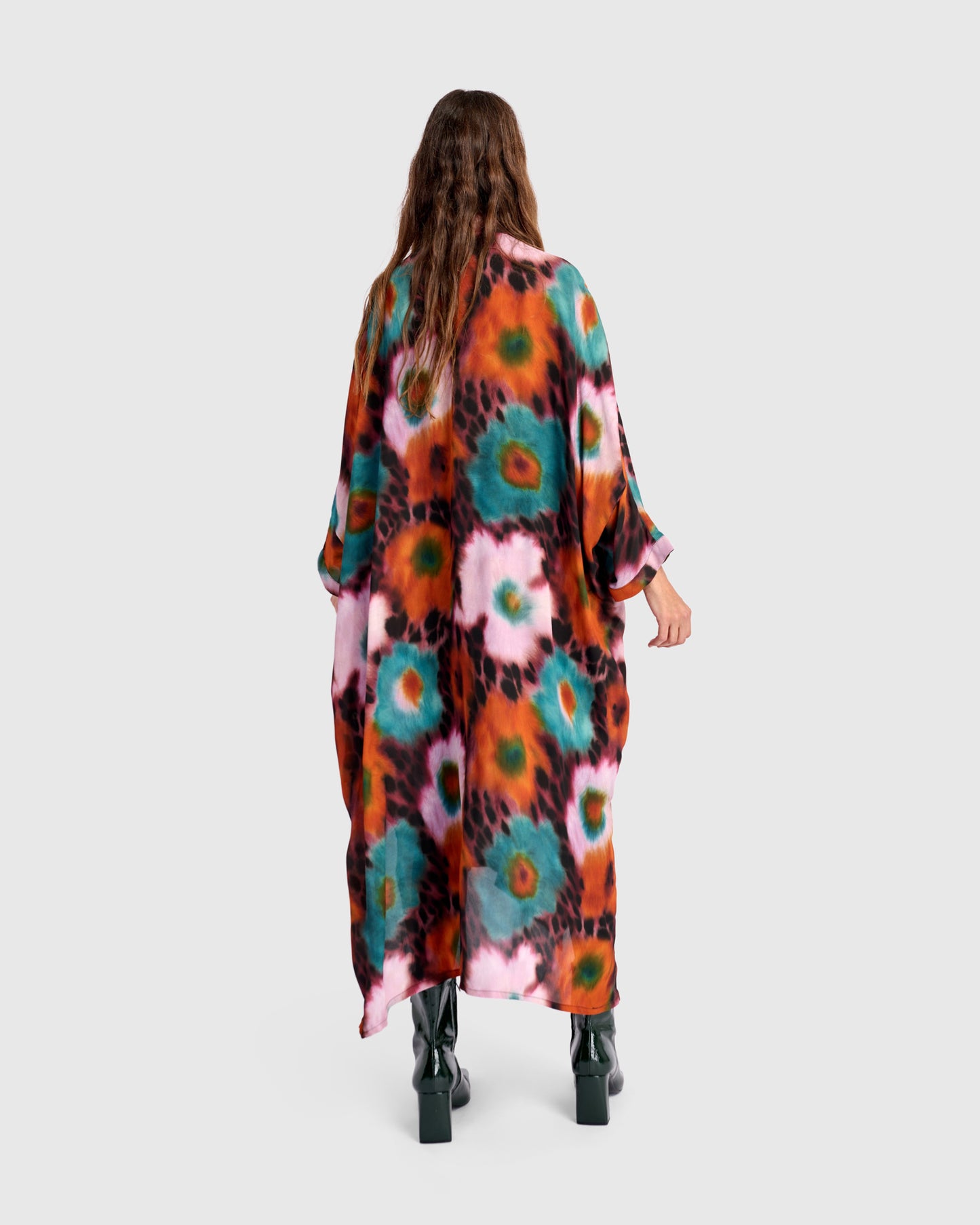 גלבייה חגיגה מודפסת כתום