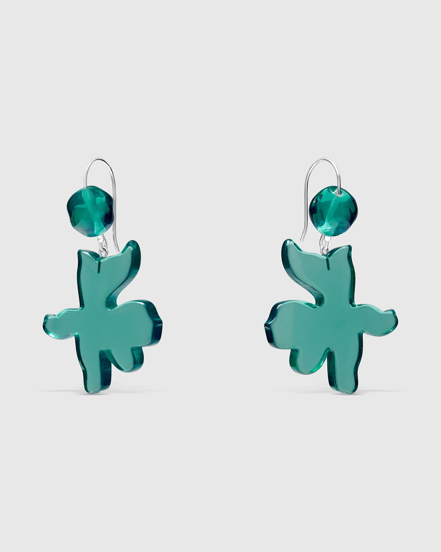 עגיל פלורה ירוק