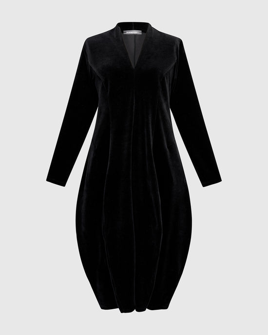 שמלה נסיכה קטיפה שחורה