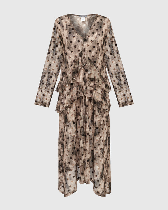 שמלה דנטל נקודות