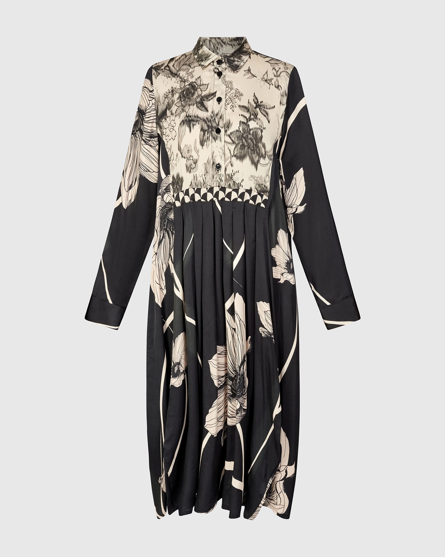 שמלה זהב מודפסת