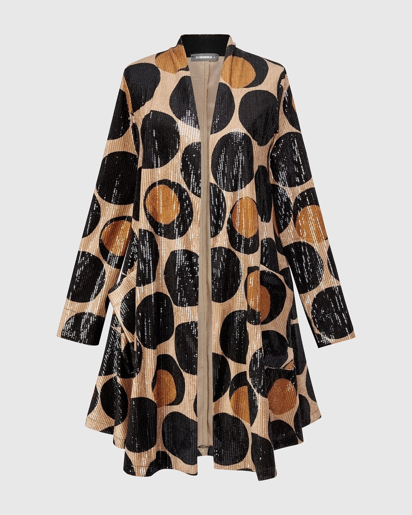 ז'קט מסתובב פאייטים עיגולים