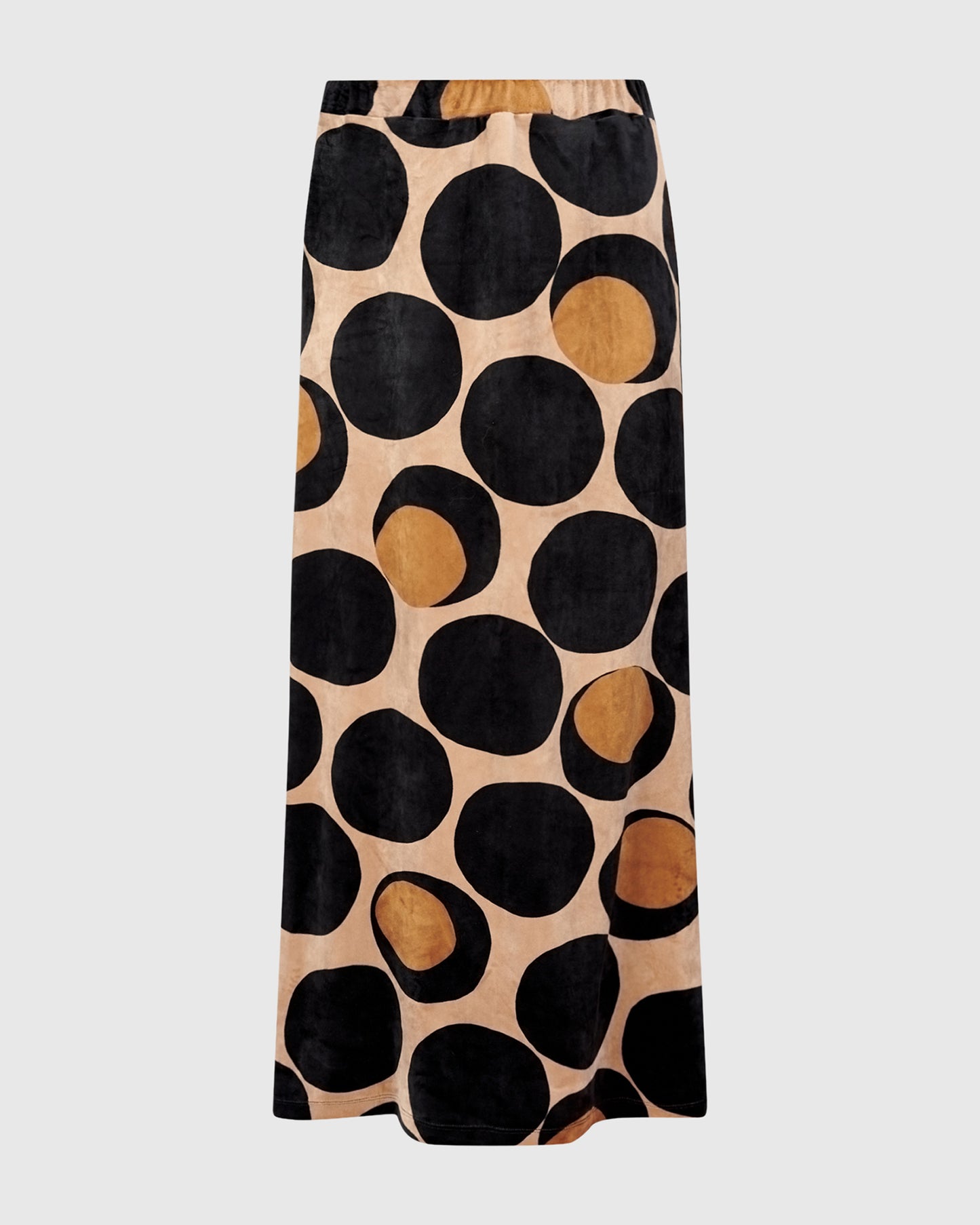 חצאית קטיפה עיגולים