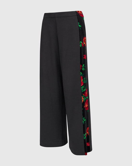 מכנסי בסטי פס פרחוני