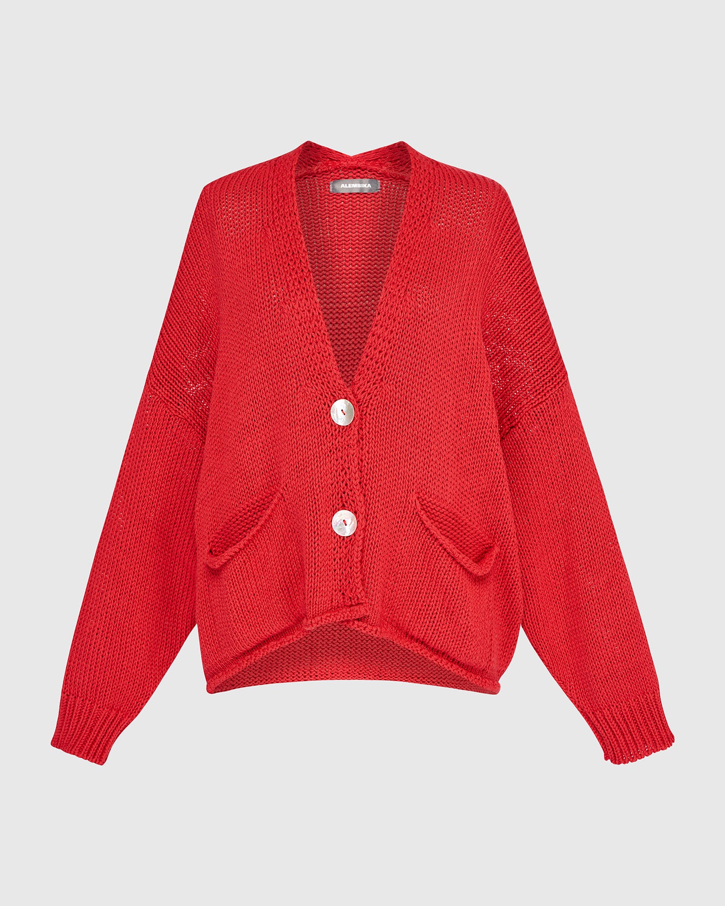 סריג כותנה קרדיגן קורל