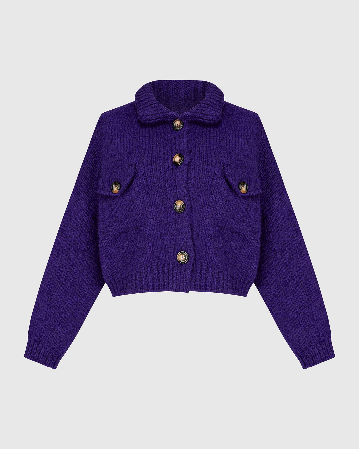 קרדיגן ז'קט כיסים סגלגל