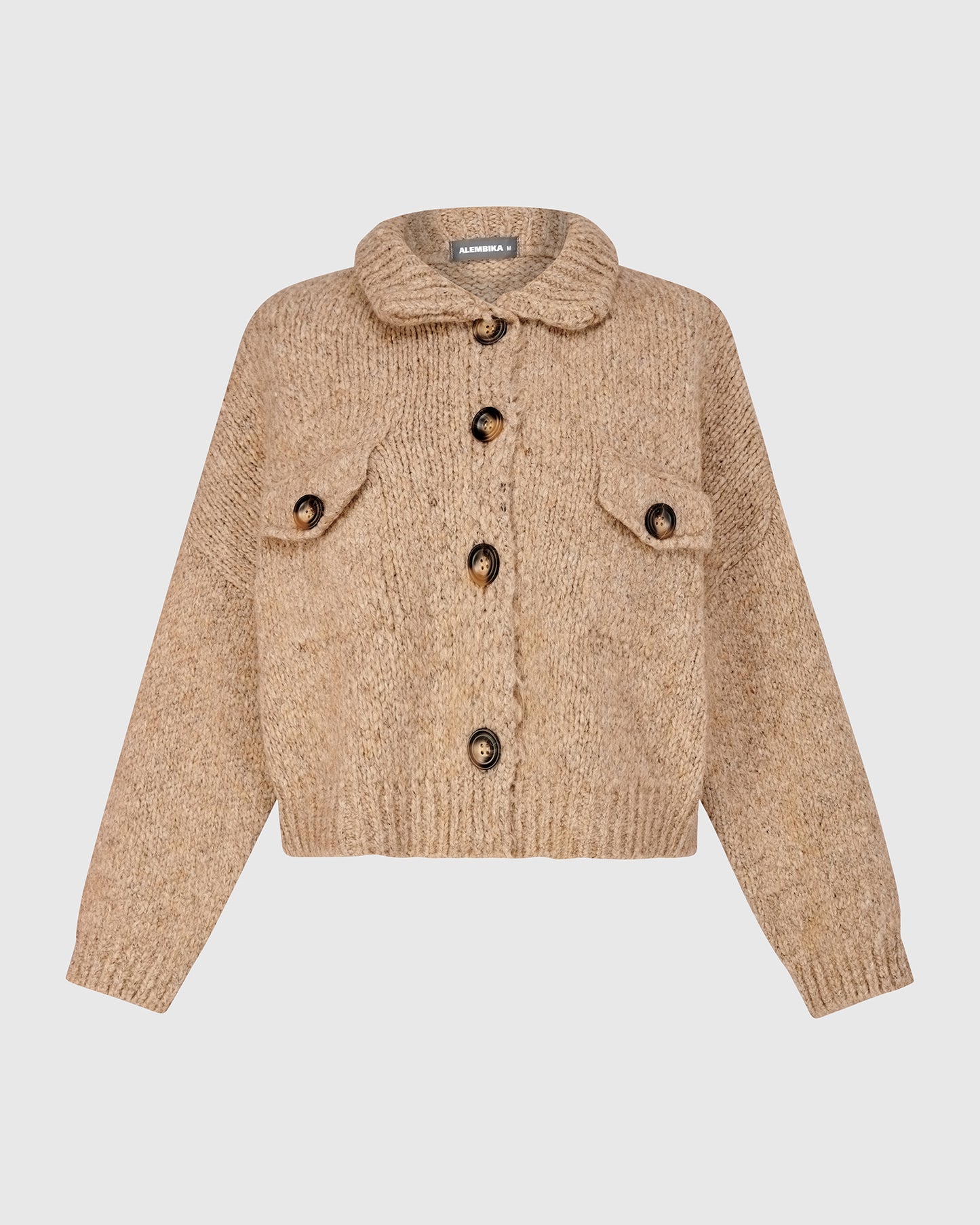 קרדיגן ז'קט כיסים חול