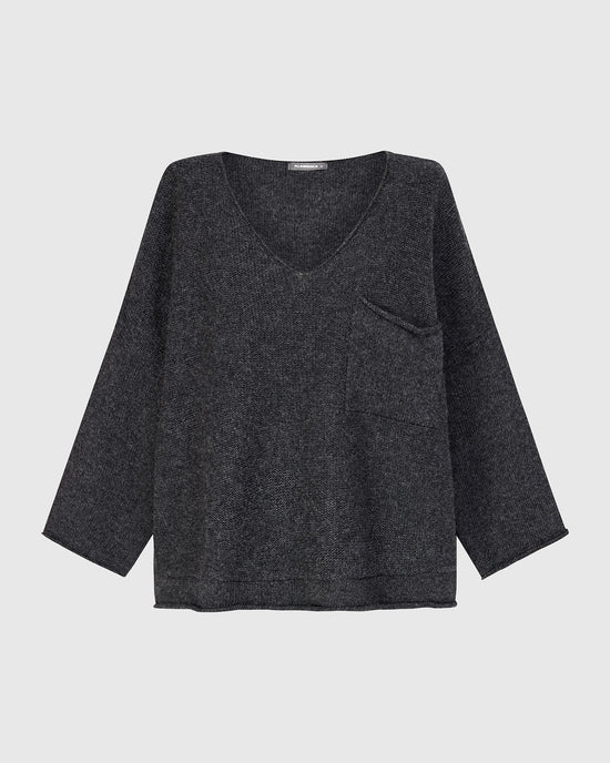 סוודר כיס אפור