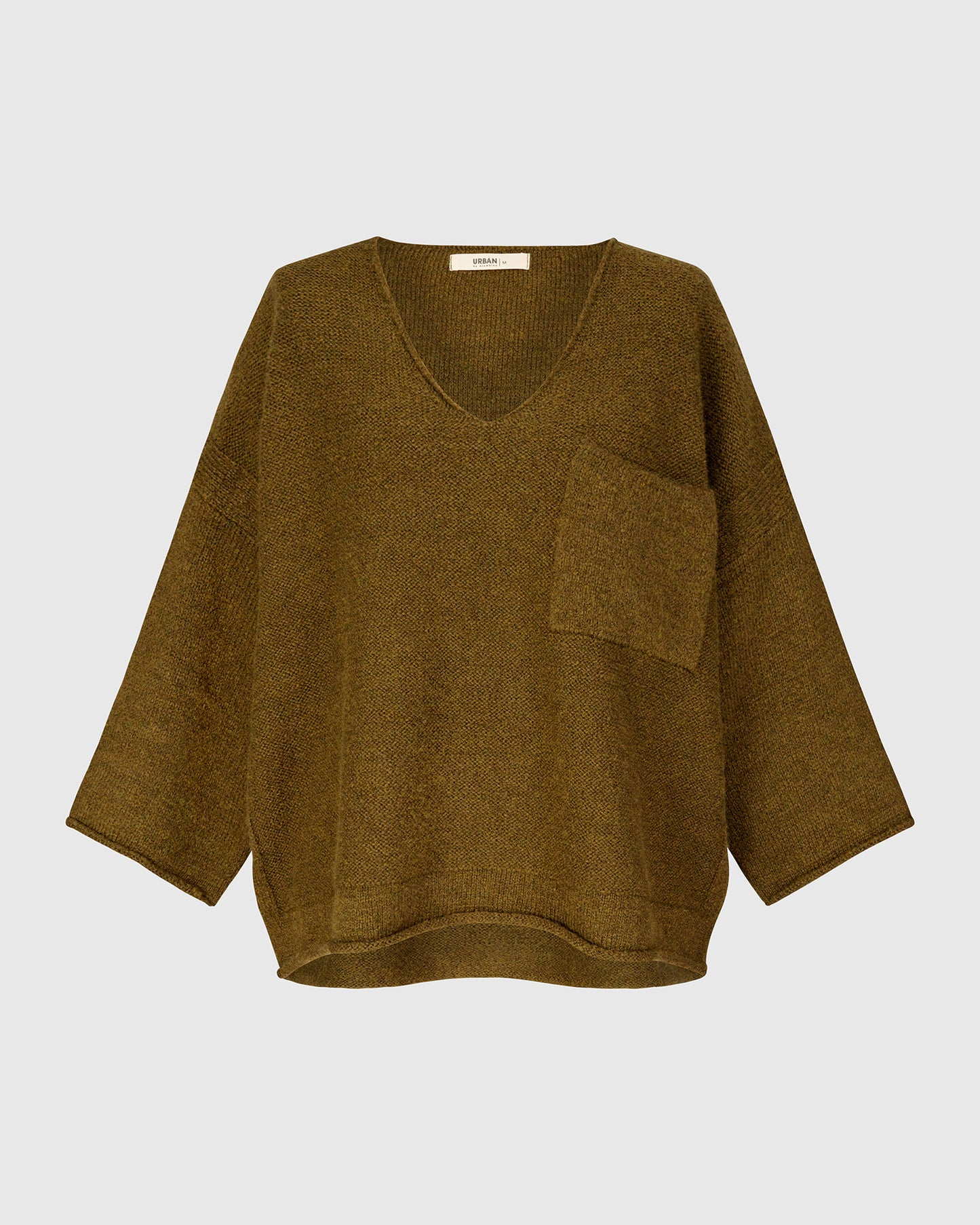 סוודר כיס חאקי