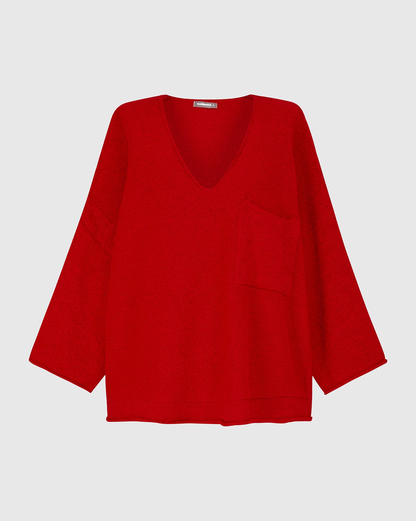 סוודר כיס אדום