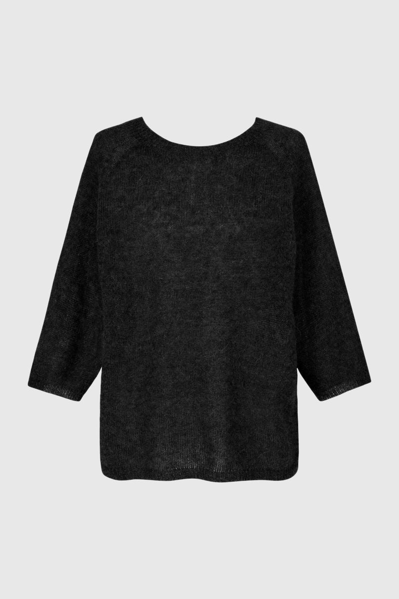 סריג אלפקה שחור