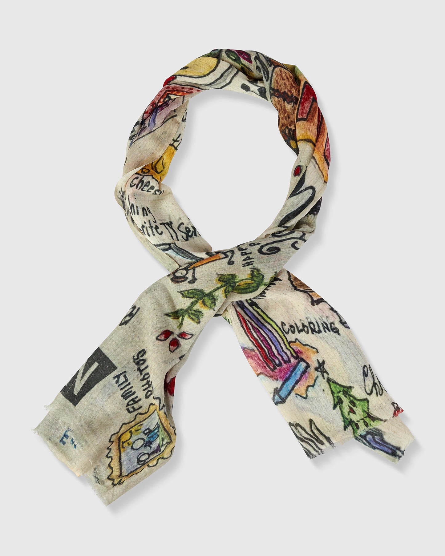 צעיף גרפיטי מודפסים