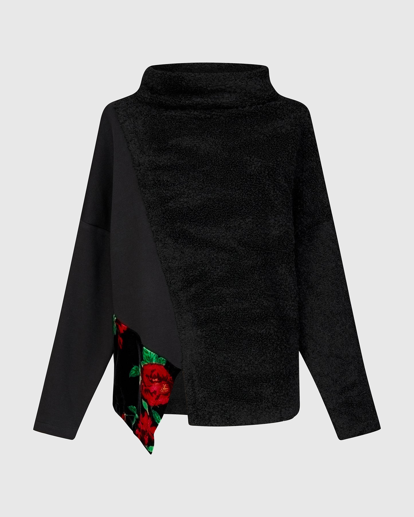 סווטשירט מחולק פרחוני