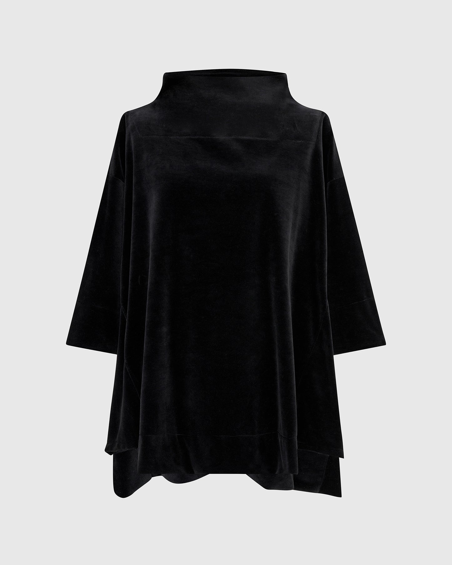 טוניקה פורצת גולף קטיפה שחורה