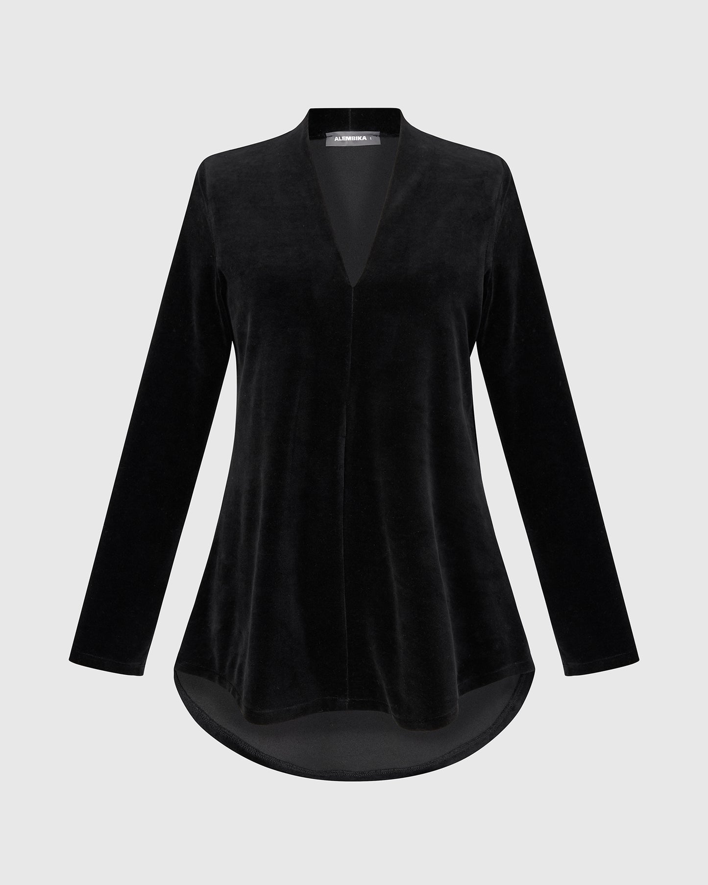 טוניקה דובדבנית קטיפה שחורה