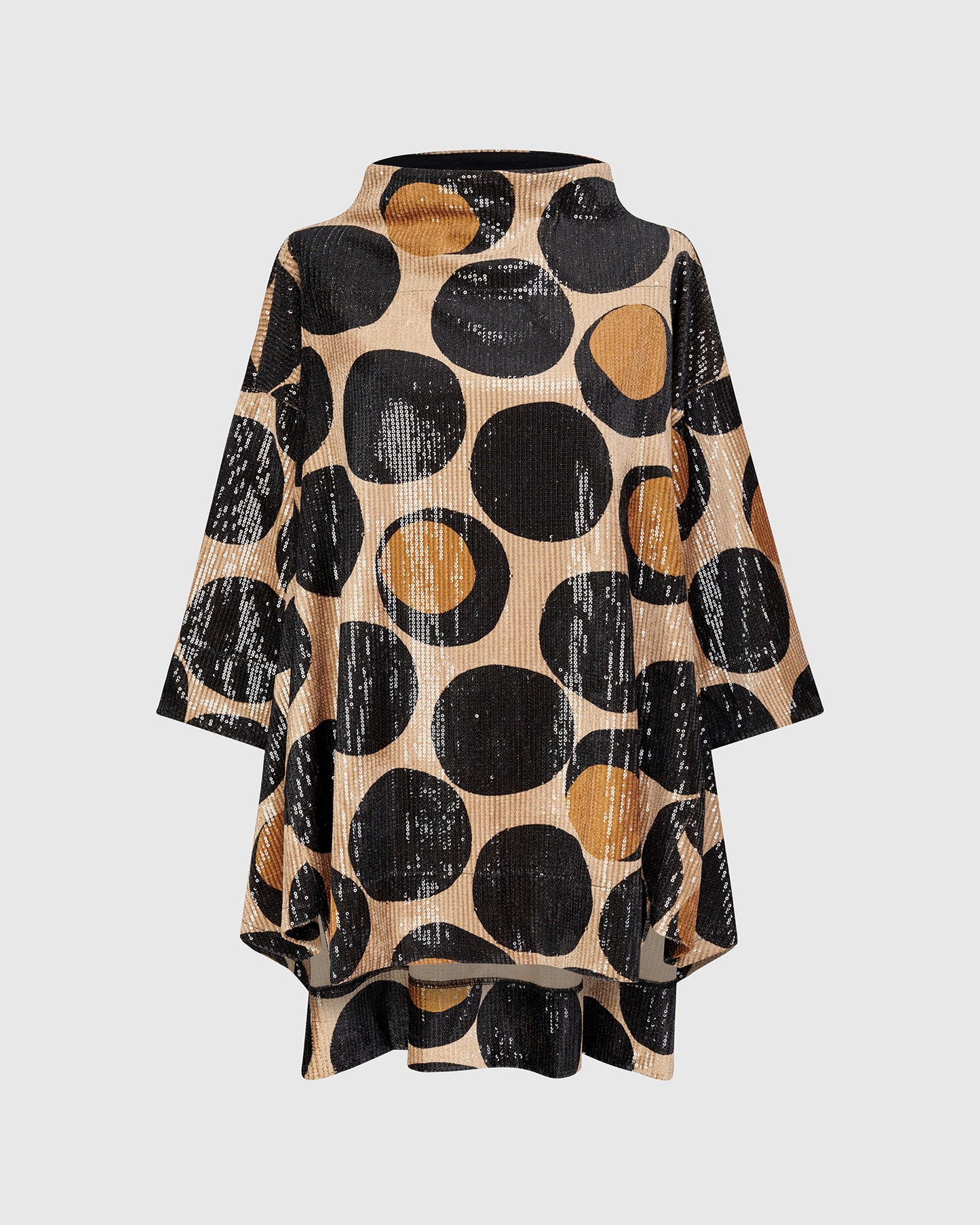 טוניקה פורצת פאייטים עיגולים