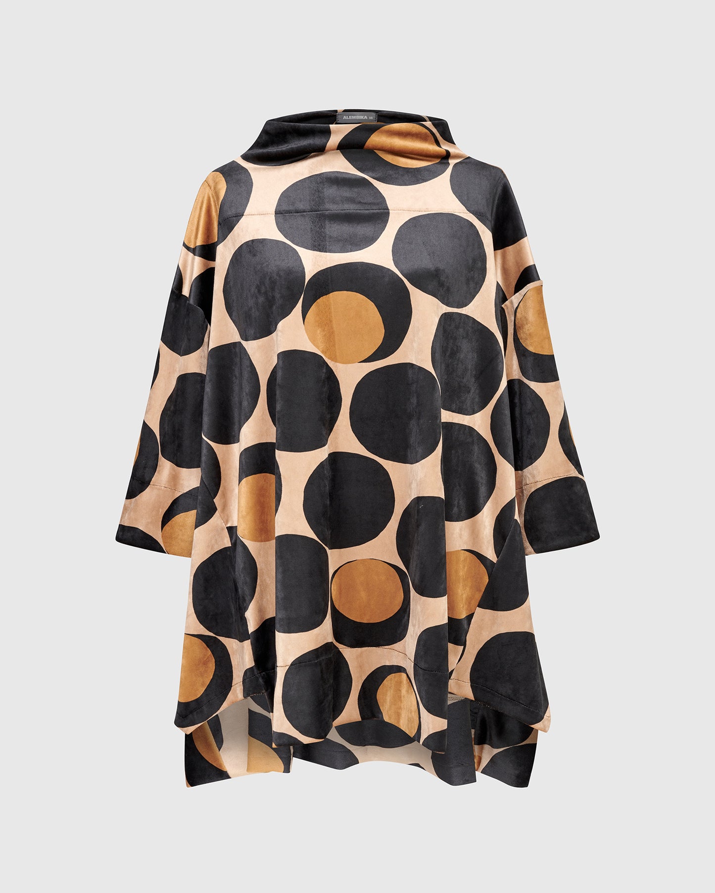 טוניקה פורצת קטיפה עיגולים