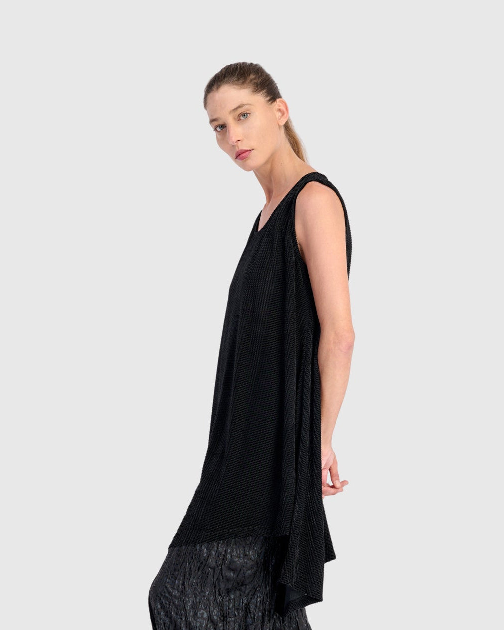 גופייה חדשה קטיפה שחורה