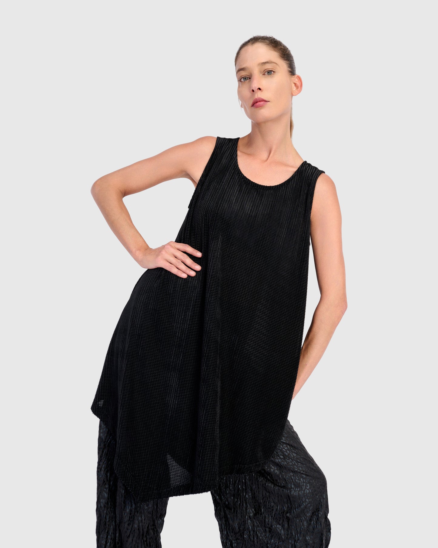 גופייה חדשה קטיפה שחורה