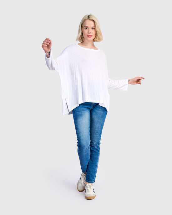 טוניקה רינה שמאל לבנה