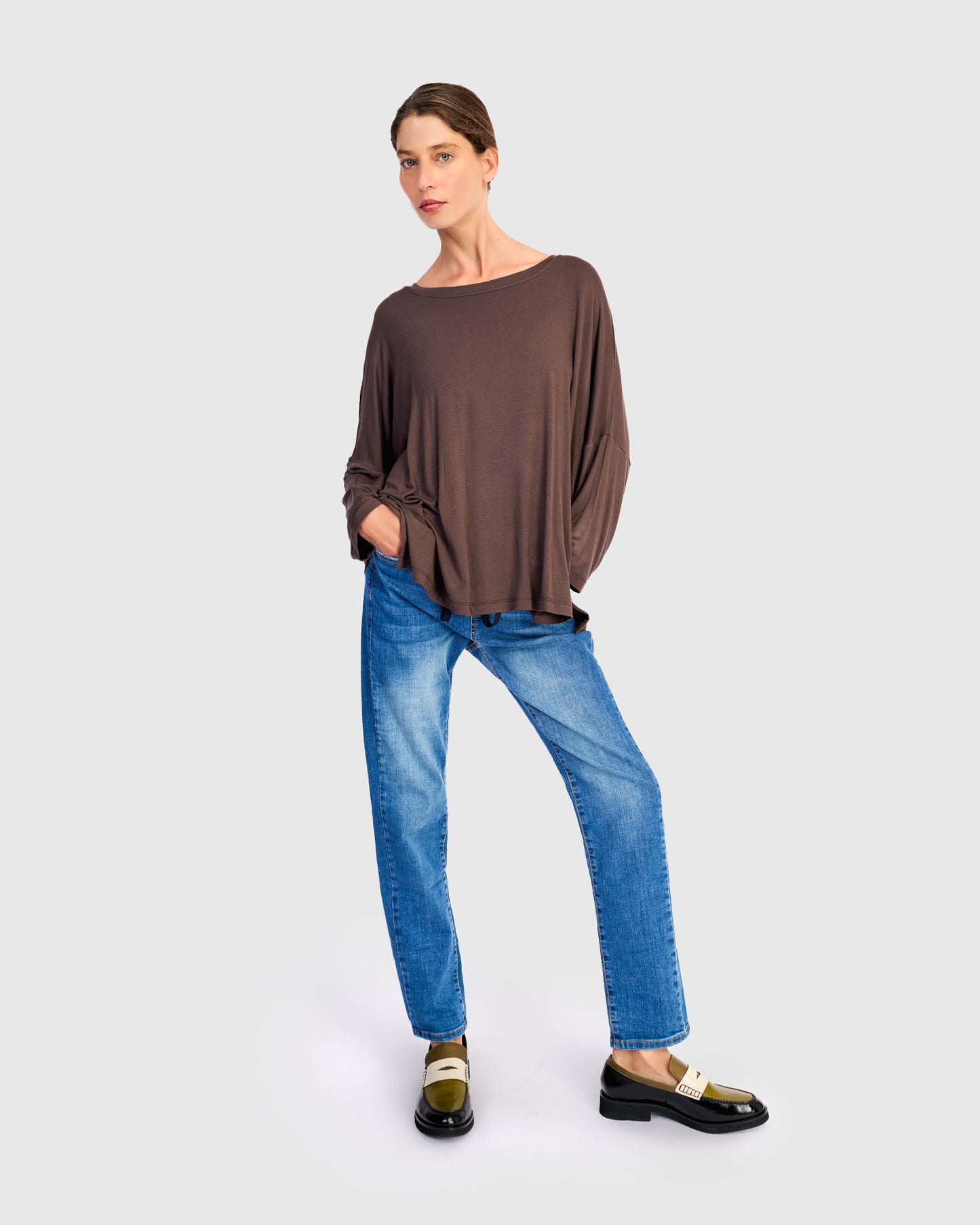 טוניקה רינה שמאל חומה