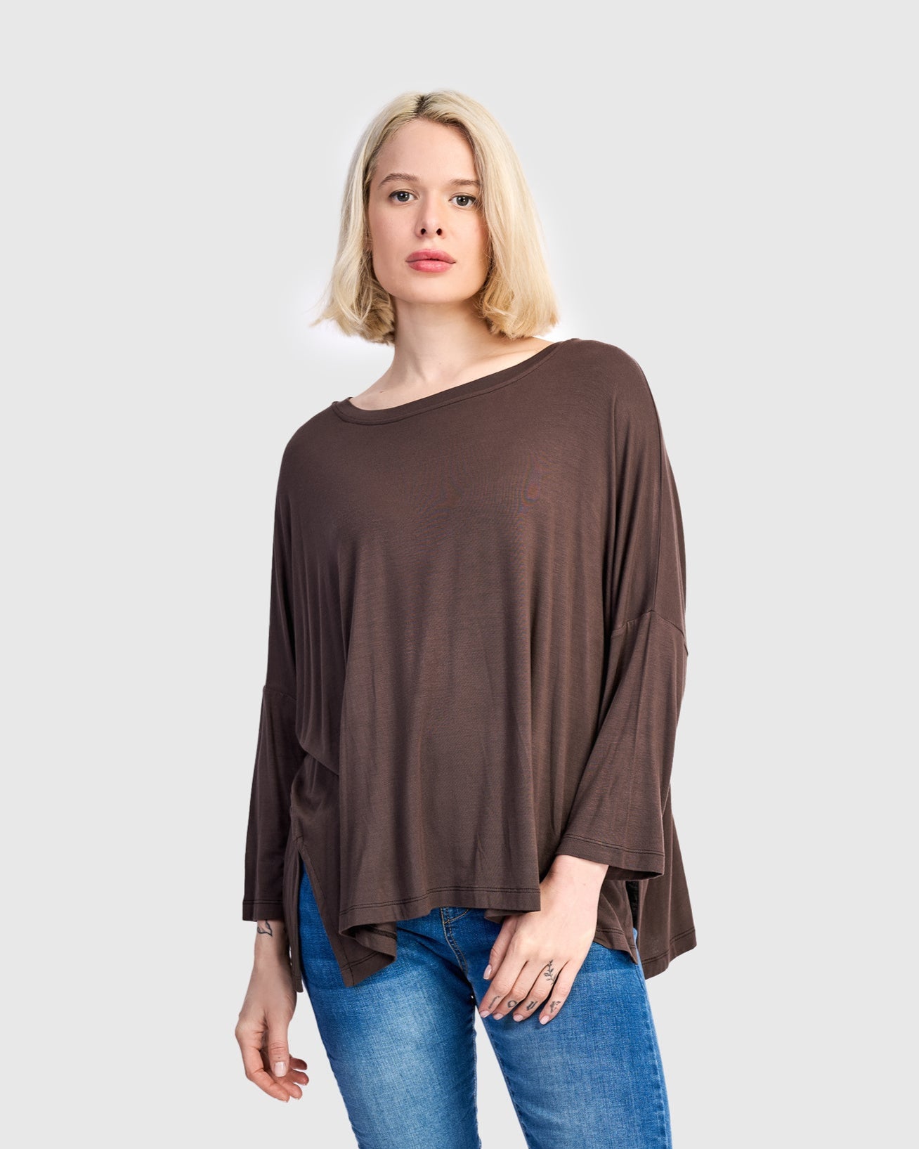 טוניקה רינה שמאל חומה