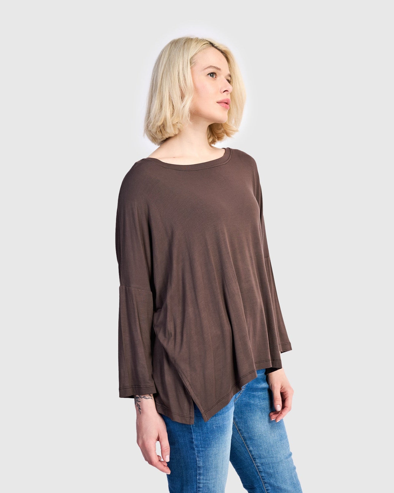 טוניקה רינה שמאל חומה