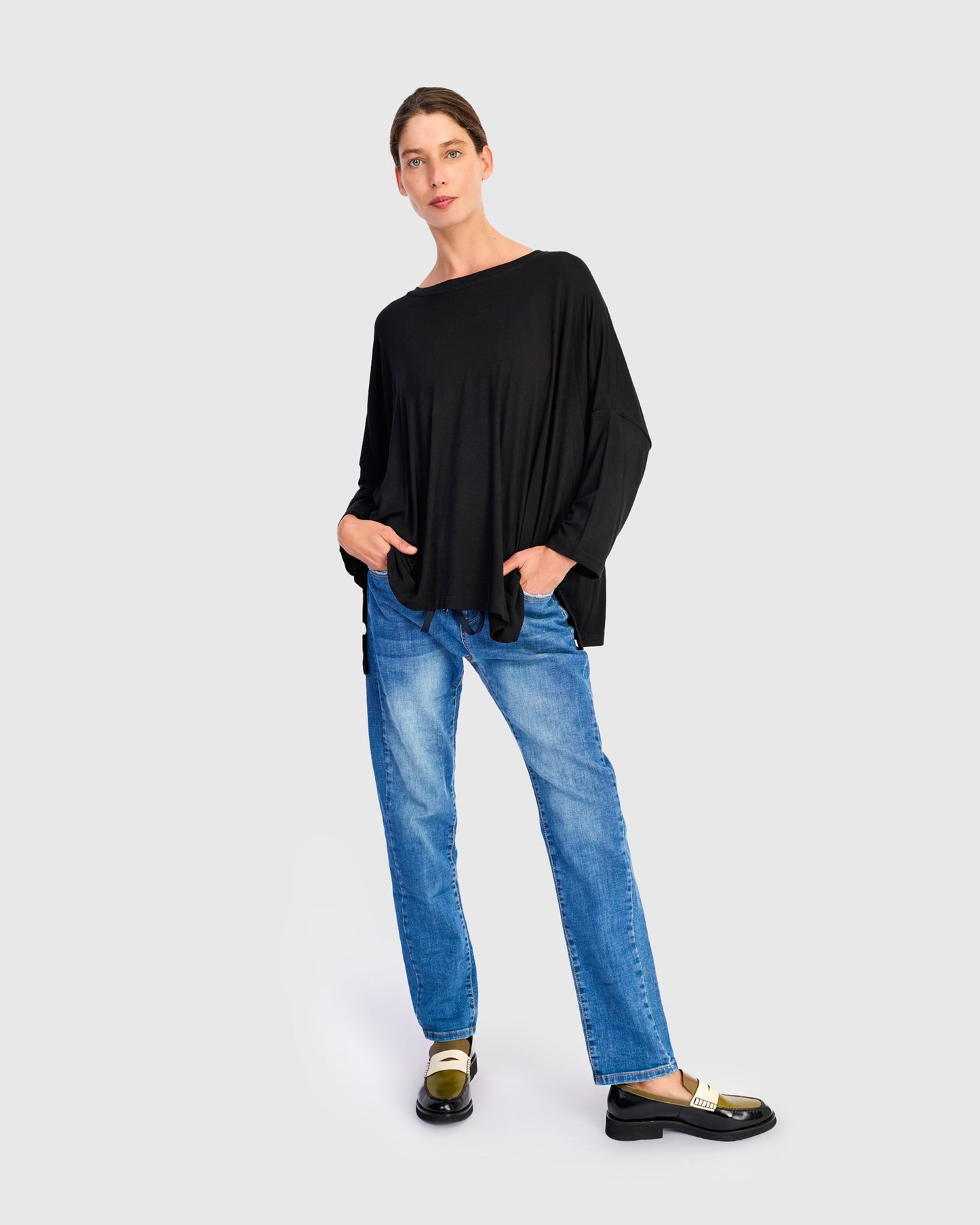 טוניקה רינה שמאל שחורה