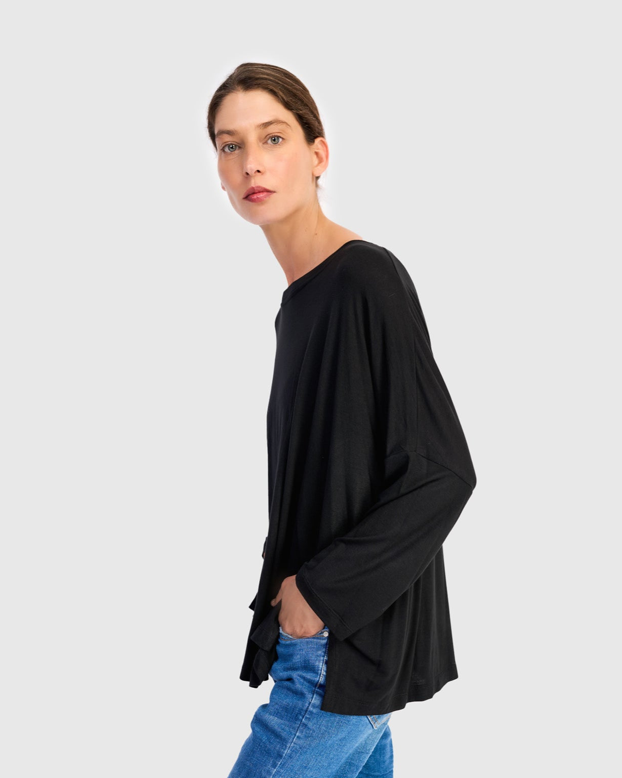 טוניקה רינה שמאל שחורה