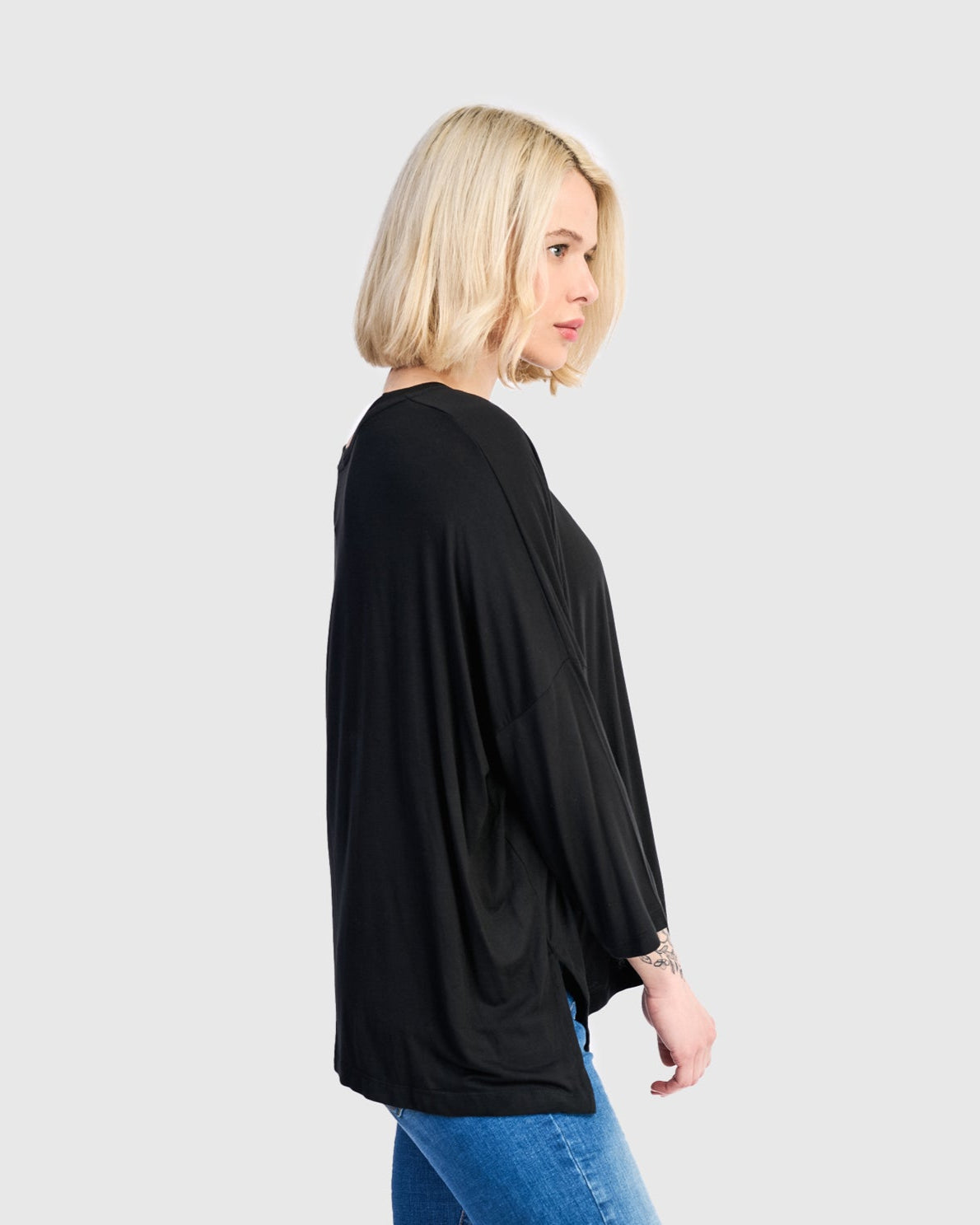 טוניקה רינה שמאל שחורה