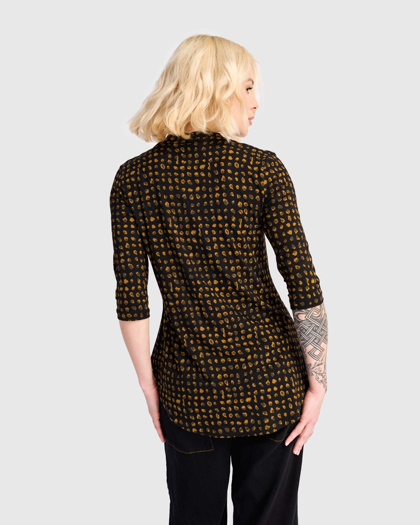 טוניקה דובדבנית מנומרת