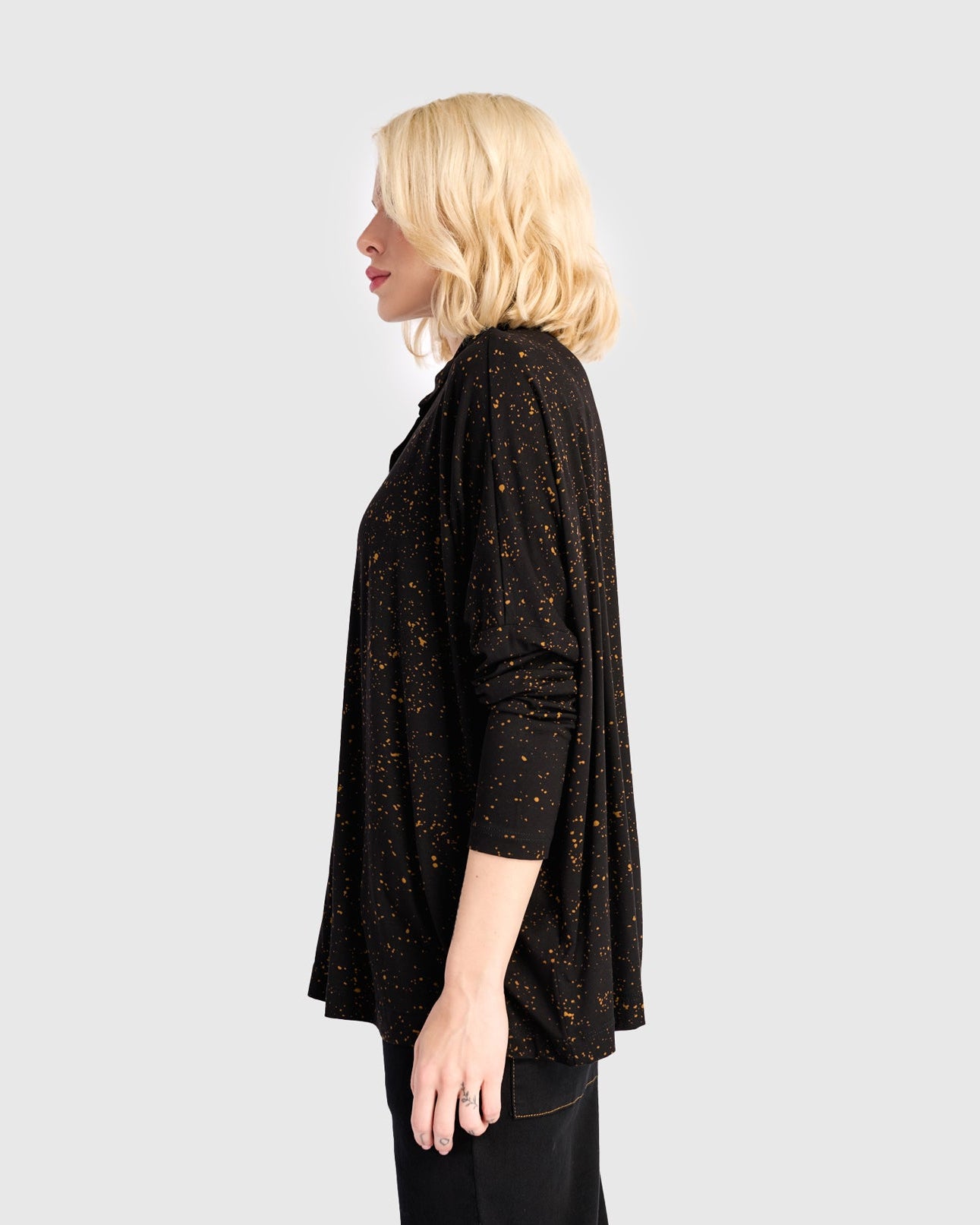 חולצה רינה פולו נקודות חום