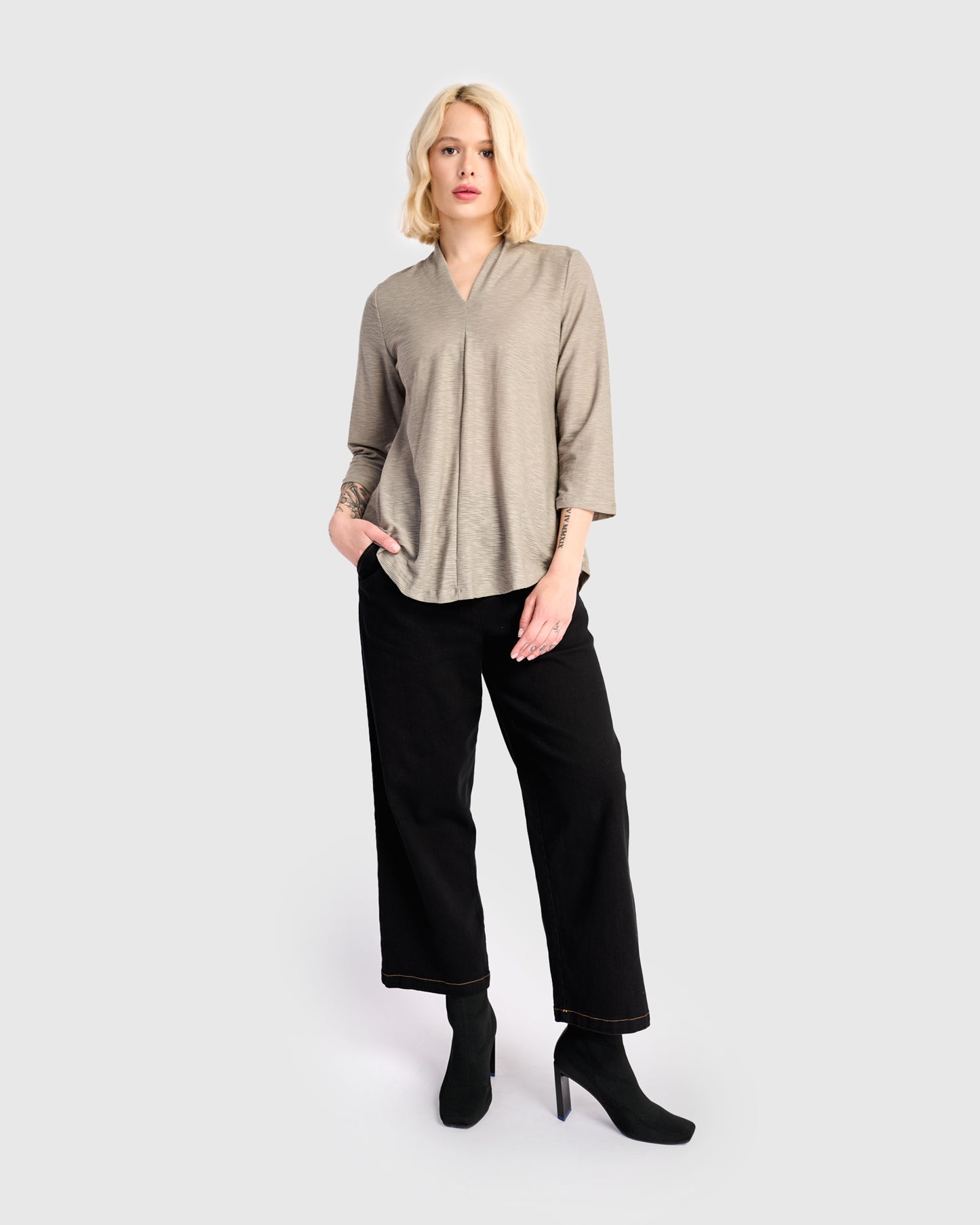 טוניקה דובדבנית אפורה ריבס