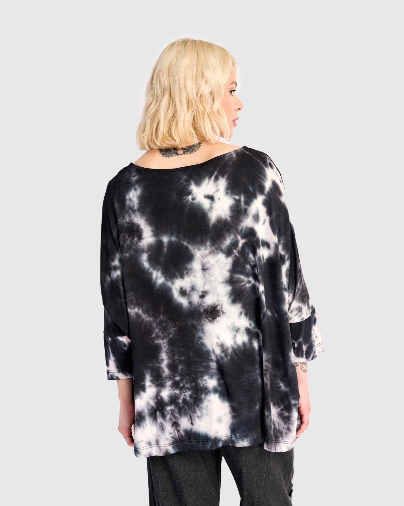 חולצה רינה מודפסת כחולה