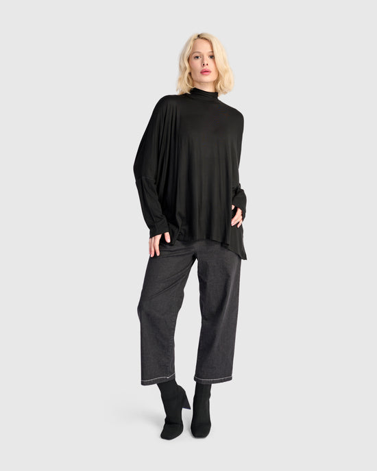 חולצה רינה גולף שחורה