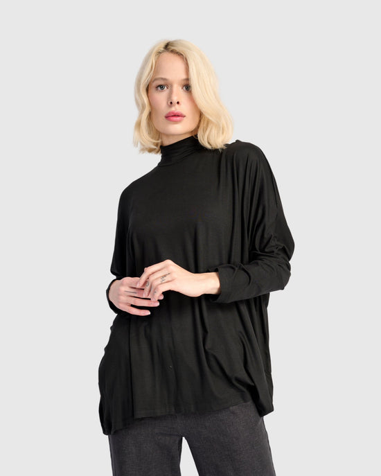 חולצה רינה גולף שחורה