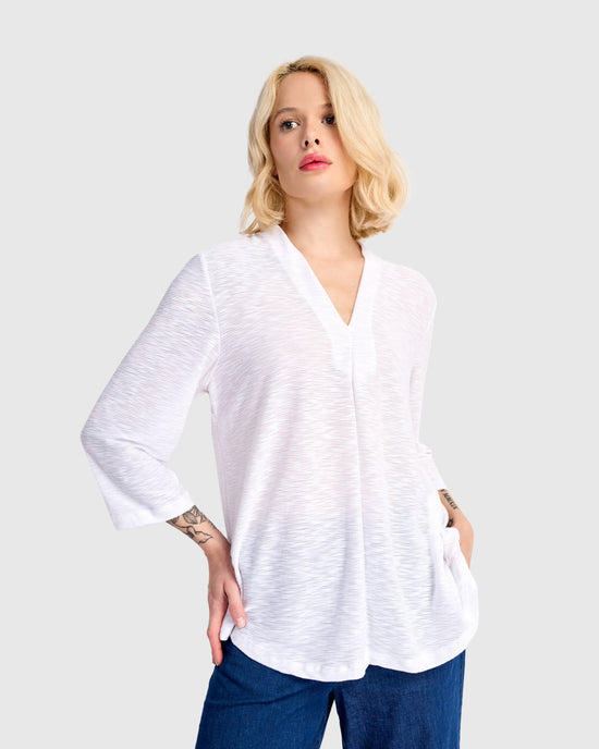 טוניקה דובדבנית לבנה ריבס