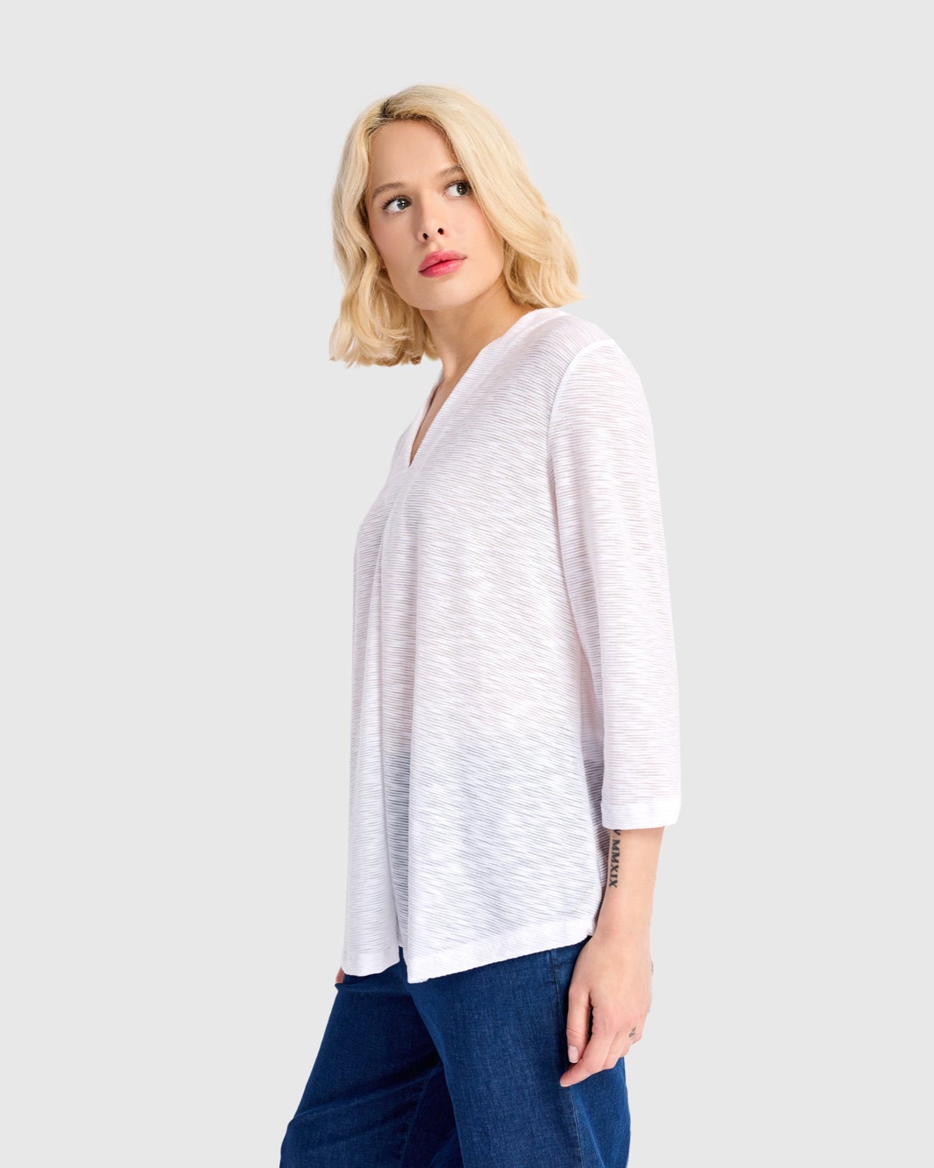 טוניקה דובדבנית לבנה ריבס