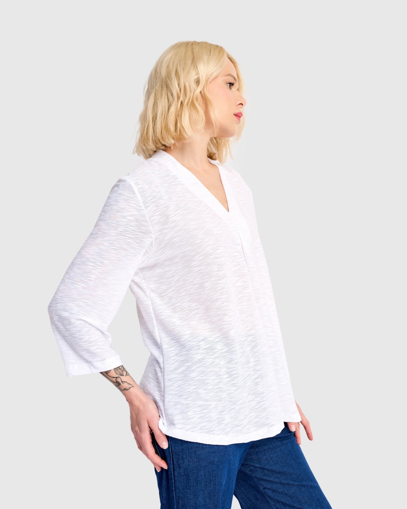 טוניקה דובדבנית לבנה ריבס