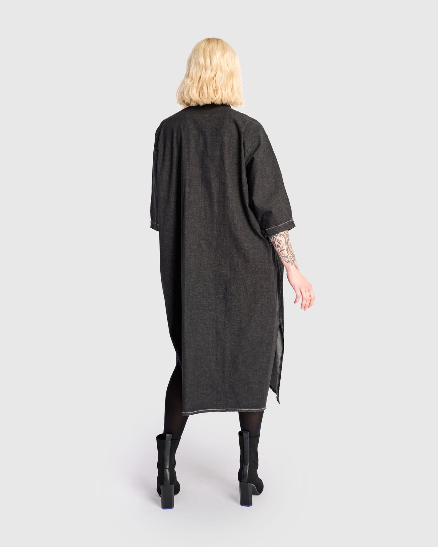 גלבייה חגיגה ג'ינס שחורה