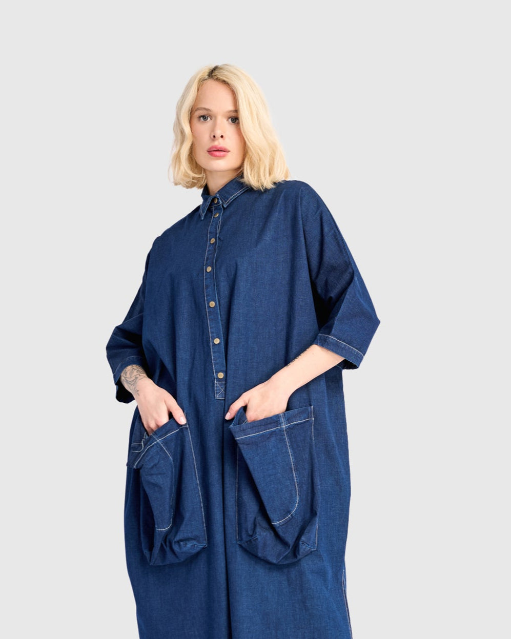 גלבייה חגיגה ג'ינס כחולה