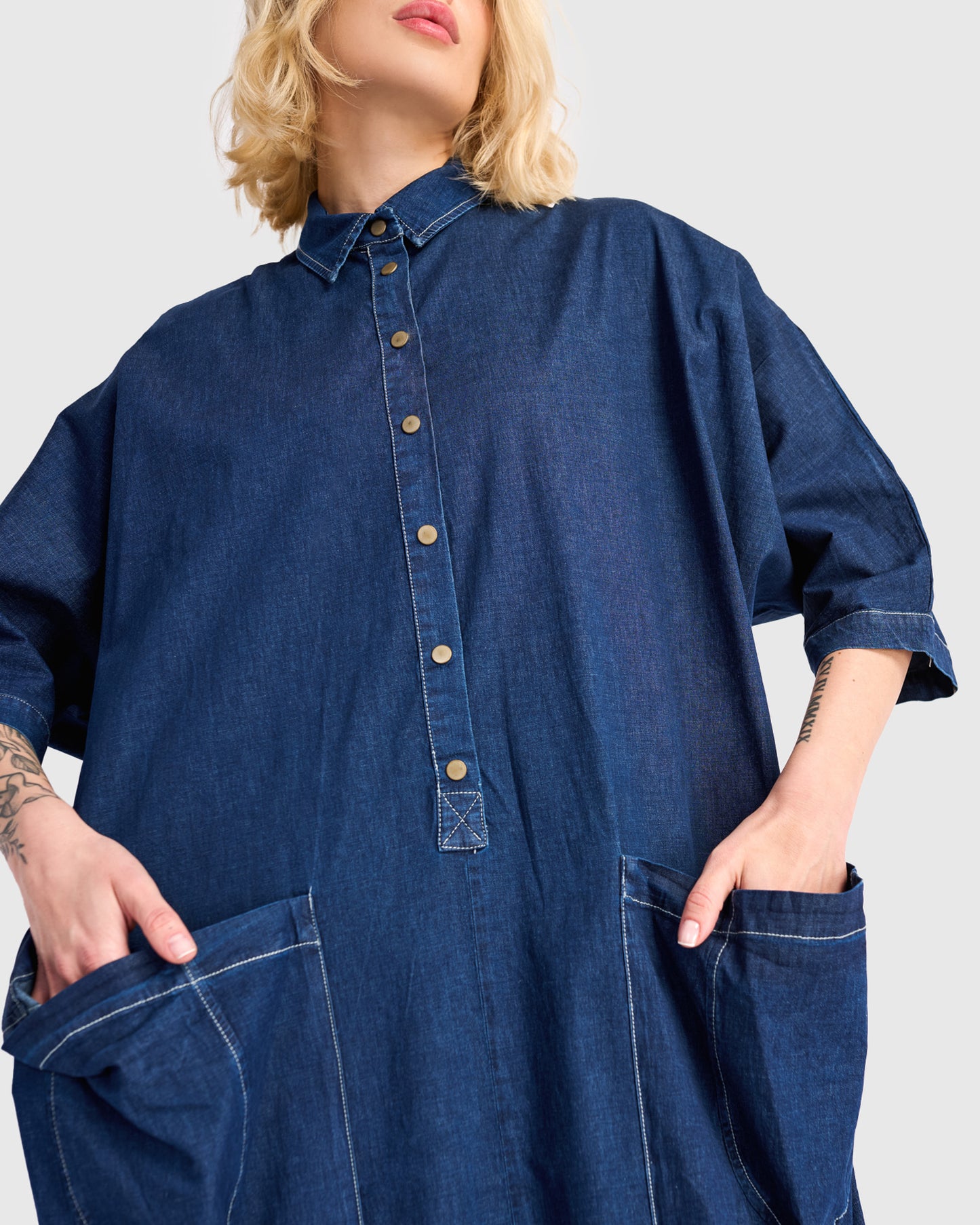 גלבייה חגיגה ג'ינס כחולה