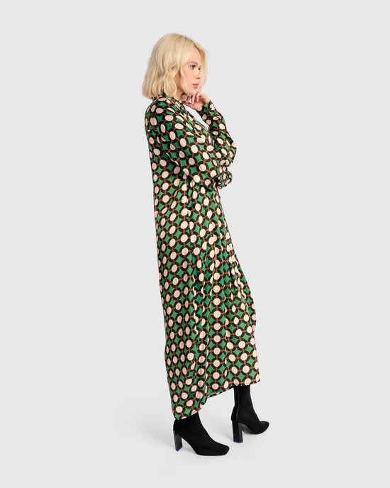 שמלה יוסף מודפסת ירוקה