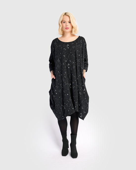 שמלה פריז כתמים